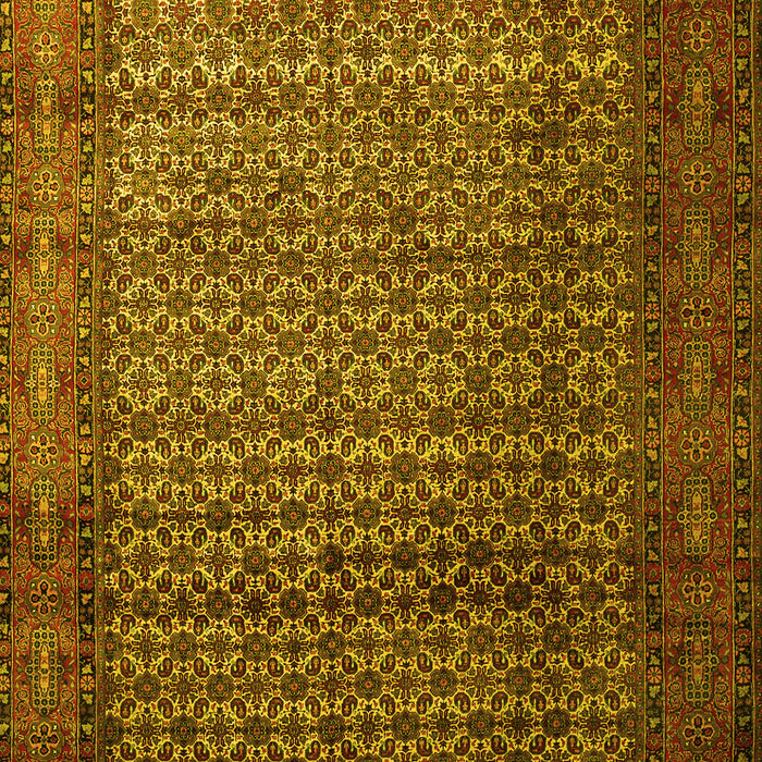 Machine Washable Persian Yellow Traditional Rug, wshtr1575yw