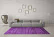 Machine Washable Persian Purple Traditional Area Rugs in a Living Room, wshtr1575pur