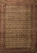 Machine Washable Persian Brown Traditional Rug, wshtr1575brn