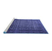 Sideview of Machine Washable Persian Blue Traditional Rug, wshtr1575blu