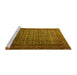 Sideview of Machine Washable Persian Yellow Traditional Rug, wshtr1575yw