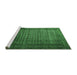 Sideview of Machine Washable Persian Emerald Green Traditional Area Rugs, wshtr1575emgrn