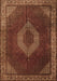 Medallion Brown Traditional Rug, tr1576brn