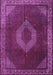 Medallion Purple Traditional Rug, tr1576pur