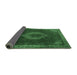 Sideview of Medallion Emerald Green Traditional Rug, tr1576emgrn