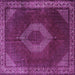 Square Medallion Purple Traditional Rug, tr1576pur