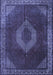 Medallion Blue Traditional Rug, tr1576blu