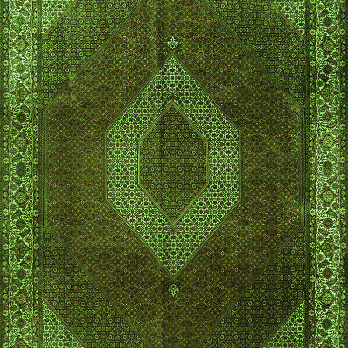 Medallion Green Traditional Rug, tr1576grn
