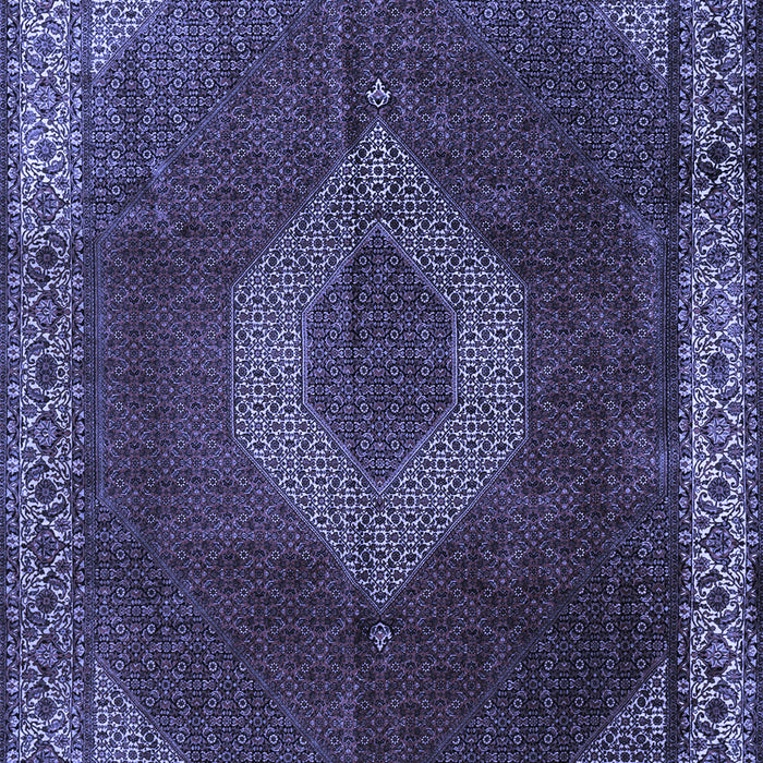 Machine Washable Medallion Blue Traditional Rug, wshtr1576blu