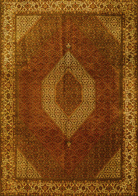 Medallion Yellow Traditional Rug, tr1576yw