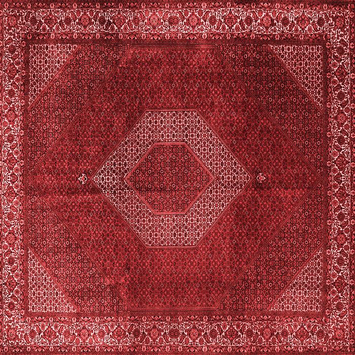 Machine Washable Medallion Red Traditional Rug, wshtr1576red