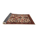 Sideview of Traditional Saffron Red Persian Rug, tr1577