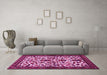 Machine Washable Persian Pink Traditional Rug in a Living Room, wshtr1577pnk