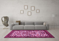 Machine Washable Persian Pink Traditional Rug, wshtr1577pnk