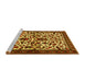 Sideview of Machine Washable Persian Yellow Traditional Rug, wshtr1577yw