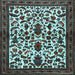 Square Machine Washable Persian Light Blue Traditional Rug, wshtr1577lblu