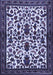 Machine Washable Persian Blue Traditional Rug, wshtr1577blu