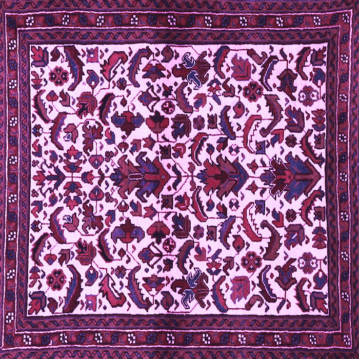 Square Persian Purple Traditional Rug, tr1577pur