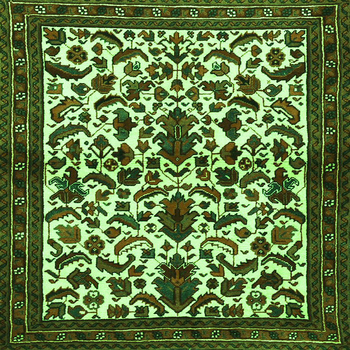 Serging Thickness of Persian Green Traditional Rug, tr1577grn