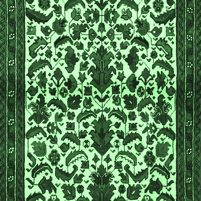 Machine Washable Persian Emerald Green Traditional Area Rugs, wshtr1577emgrn