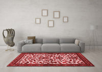 Machine Washable Persian Red Traditional Rug, wshtr1577red