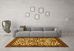 Machine Washable Persian Yellow Traditional Rug in a Living Room, wshtr1577yw