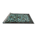 Sideview of Machine Washable Persian Light Blue Traditional Rug, wshtr1577lblu