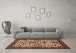 Machine Washable Persian Brown Traditional Rug in a Living Room,, wshtr1577brn