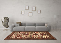 Machine Washable Persian Brown Traditional Rug, wshtr1577brn