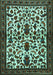 Machine Washable Persian Turquoise Traditional Area Rugs, wshtr1577turq