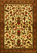 Machine Washable Persian Yellow Traditional Rug, wshtr1577yw