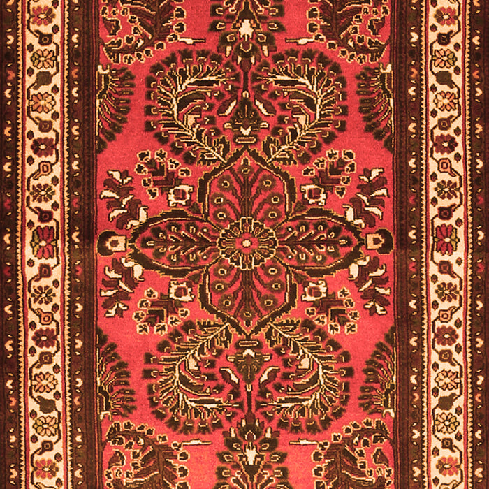 Serging Thickness of Machine Washable Persian Orange Traditional Area Rugs, wshtr1578org