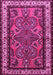 Machine Washable Persian Pink Traditional Rug, wshtr1578pnk