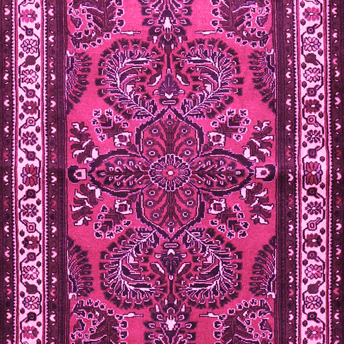 Machine Washable Persian Pink Traditional Rug, wshtr1578pnk