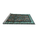 Sideview of Machine Washable Persian Light Blue Traditional Rug, wshtr1578lblu