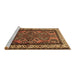 Sideview of Machine Washable Persian Brown Traditional Rug, wshtr1578brn