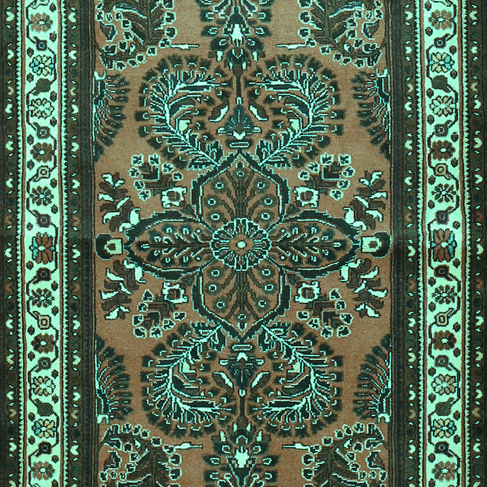 Machine Washable Persian Turquoise Traditional Area Rugs, wshtr1578turq