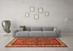 Machine Washable Persian Orange Traditional Area Rugs in a Living Room, wshtr1578org