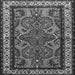 Round Machine Washable Persian Gray Traditional Rug, wshtr1578gry