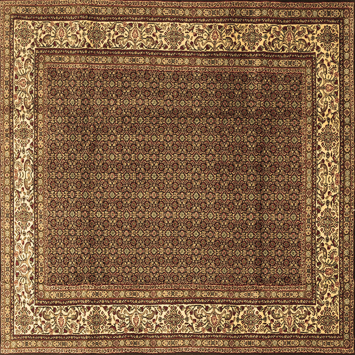 Square Persian Brown Traditional Rug, tr1579brn