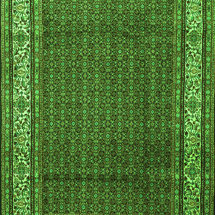 Serging Thickness of Machine Washable Persian Green Traditional Area Rugs, wshtr1579grn