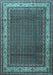 Machine Washable Persian Light Blue Traditional Rug, wshtr1579lblu