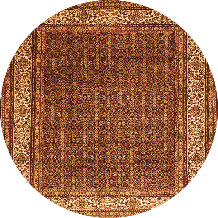 Machine Washable Persian Orange Traditional Area Rugs, wshtr1579org