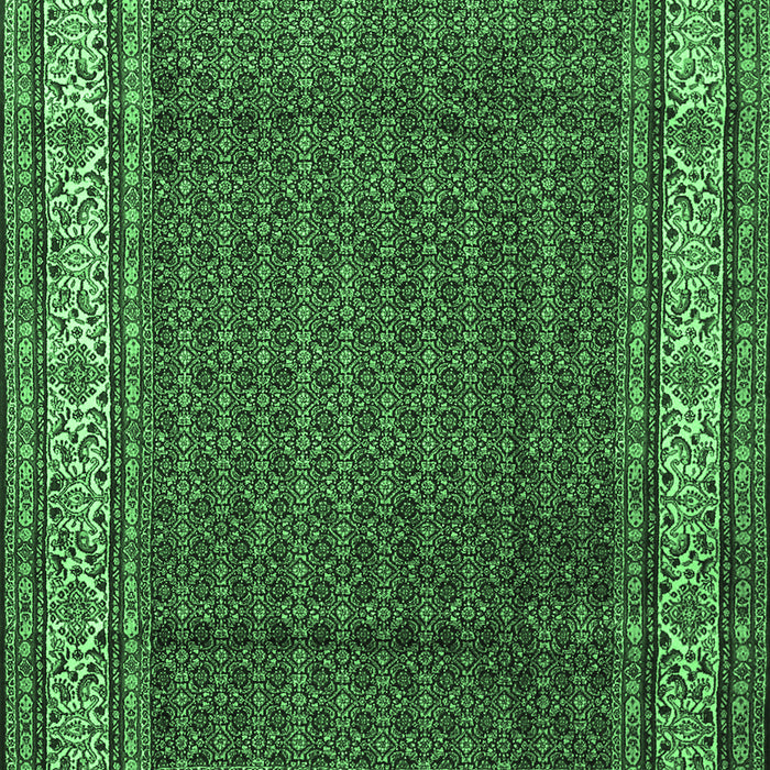 Machine Washable Persian Emerald Green Traditional Area Rugs, wshtr1579emgrn