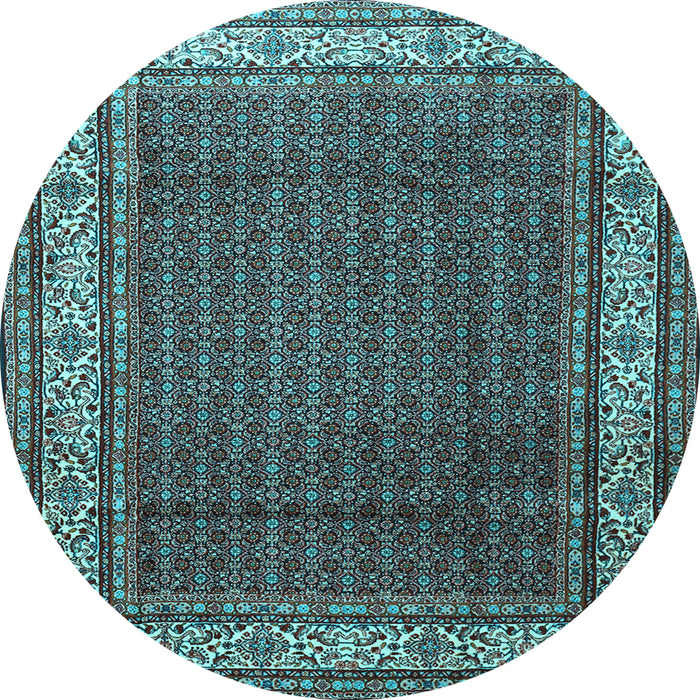 Round Persian Light Blue Traditional Rug, tr1579lblu