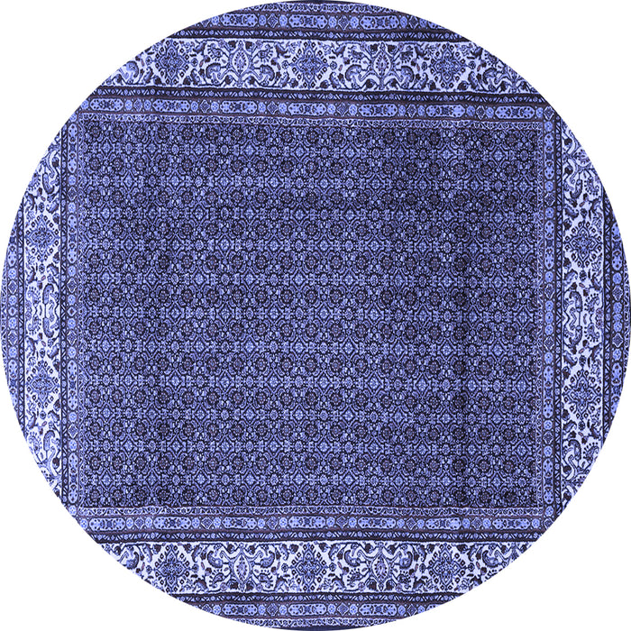 Round Persian Blue Traditional Rug, tr1579blu