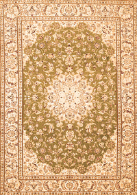 Medallion Orange Traditional Rug, tr157org