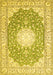 Medallion Yellow Traditional Rug, tr157yw