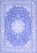 Medallion Blue Traditional Rug, tr157blu