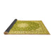 Sideview of Medallion Yellow Traditional Rug, tr157yw